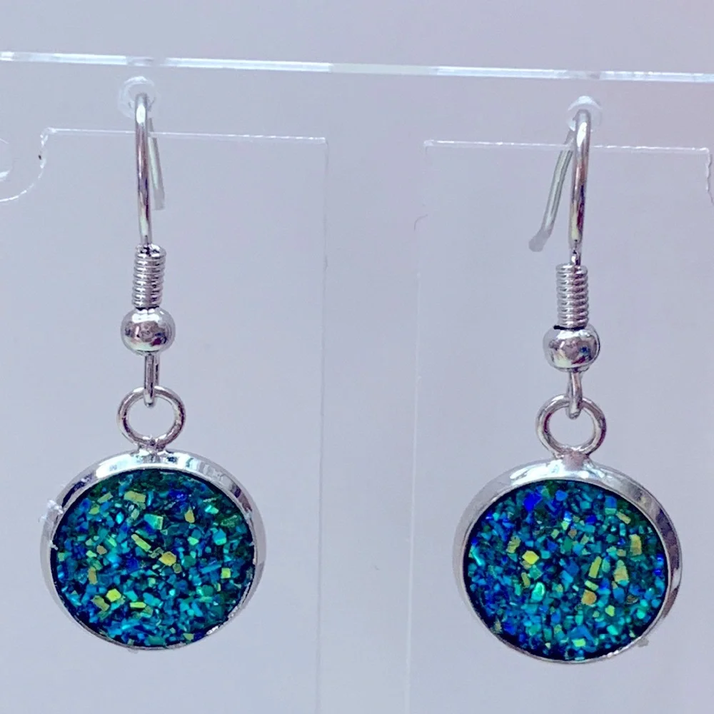🖤Pick Any 3 for $12🖤 Faux Druzy Stud Stainless Steel Earrings - Picture 2 of 7